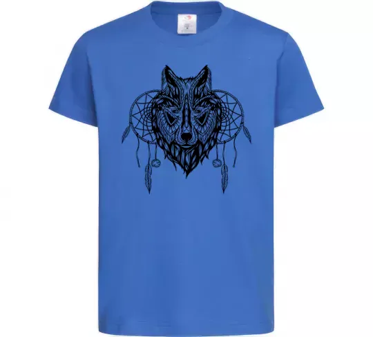 Дитяча футболка Індіанський вовк Яскраво-синій фото