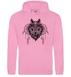 Мужская толстовка (худи) Індіанський вовк Розовый фото