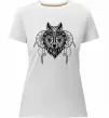 Женская премиум футболка Індіанський вовк Белый фото