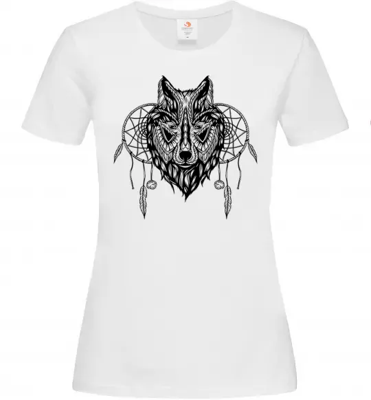 Женская футболка Індіанський вовк Белый фото