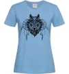Женская футболка Індіанський вовк Голубой Женская футболка Індіанський вовк Голубой фото