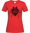 Женская футболка Індіанський вовк Красный Женская футболка Індіанський вовк Красный фото