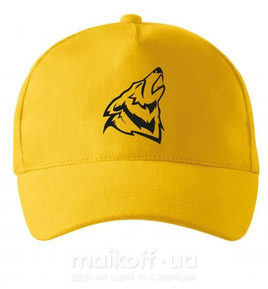 Кепка Воющий волк Солнечно желтый фото