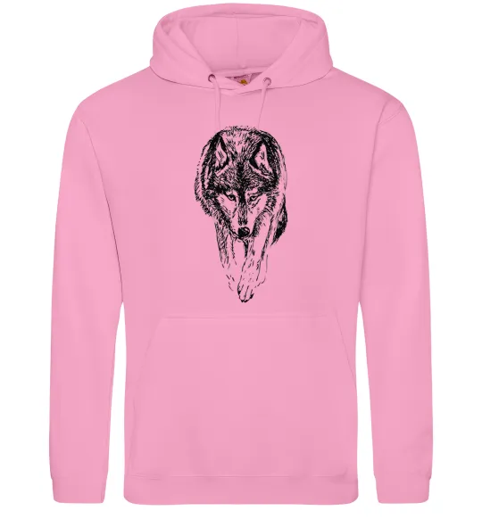 Женская толстовка (худи) Вовк йде Розовый фото