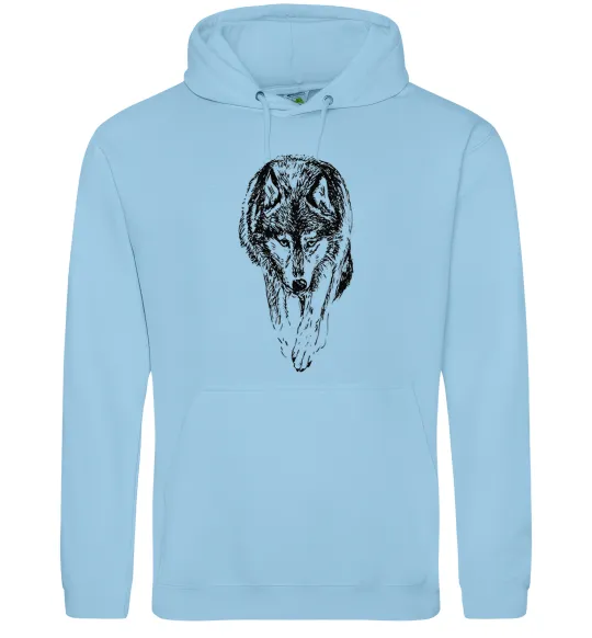 Женская толстовка (худи) Вовк йде Голубой фото