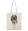Эко-сумка Вовк йде Бежевый фото