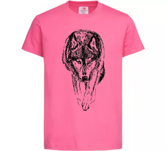 Детская футболка Вовк йде Ярко-розовый фото