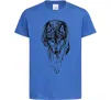 Детская футболка Вовк йде Ярко-синий Детская футболка Вовк йде Ярко-синий фото