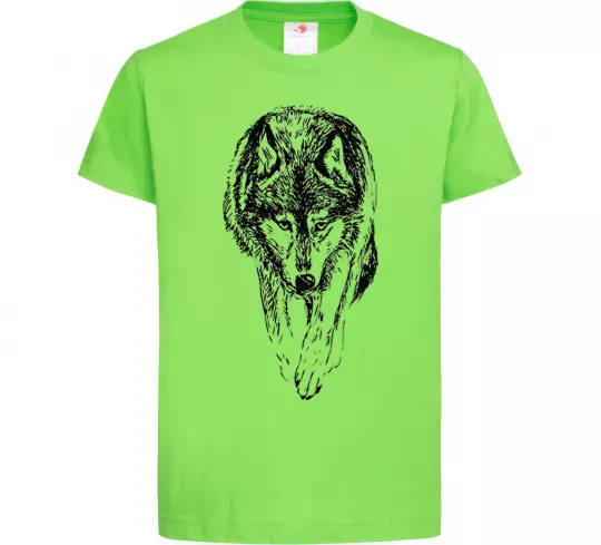 Детская футболка Вовк йде Лаймовый фото
