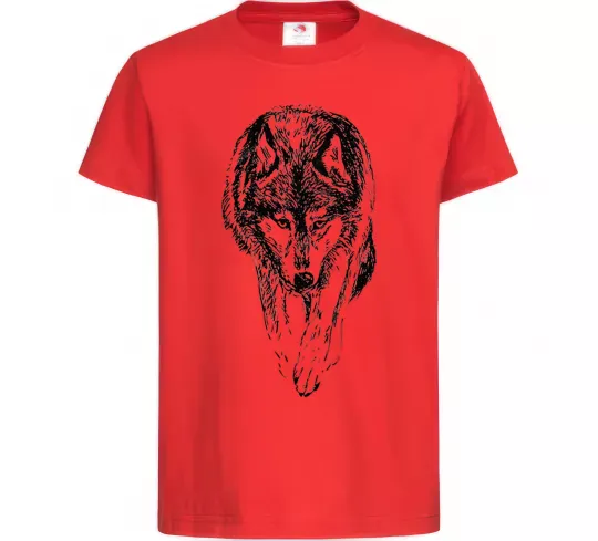 Детская футболка Вовк йде Красный фото