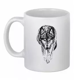 Чашка керамическая Вовк стрибок Белый фото
