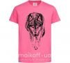 Детская футболка Идущий волк Ярко-розовый фото