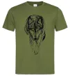 Мужская футболка Вовк йде Оливковый Мужская футболка Вовк йде Оливковый фото