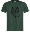 Мужская футболка Вовк йде Темно-зеленый Мужская футболка Вовк йде Темно-зеленый фото