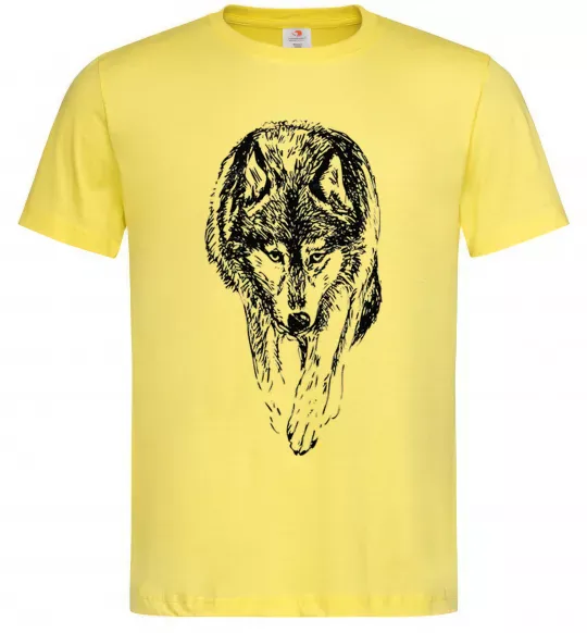 Мужская футболка Вовк йде Лимонный фото
