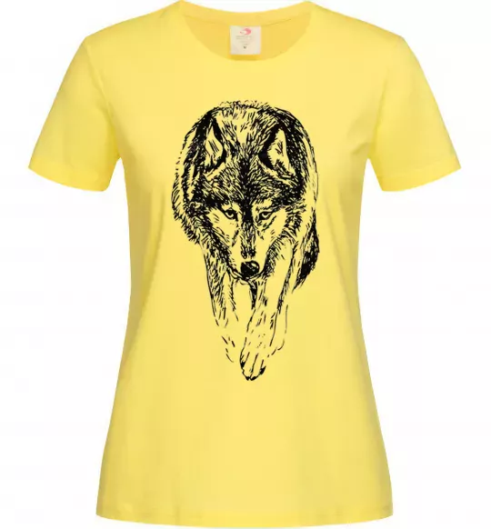 Женская футболка Вовк йде Лимонный фото