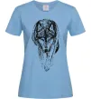 Женская футболка Вовк йде Голубой Женская футболка Вовк йде Голубой фото