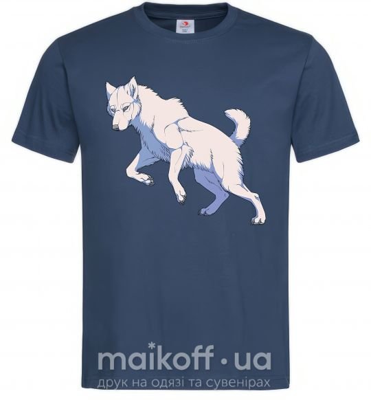 Чоловіча футболка Розовый волк Темно-синій фото