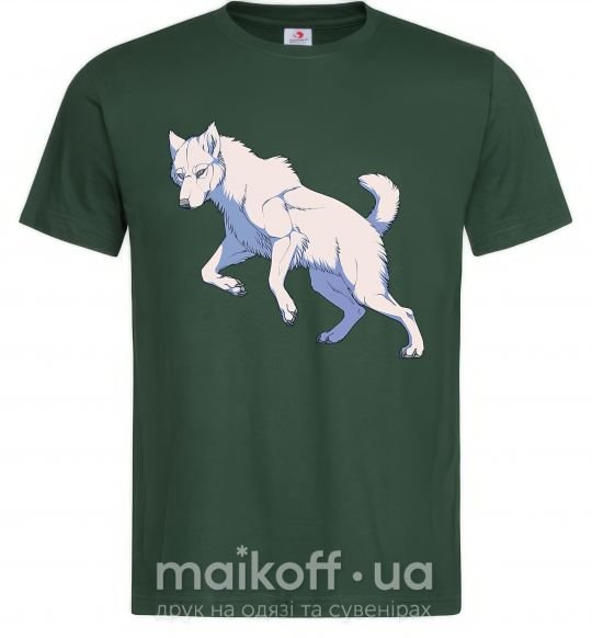 Чоловіча футболка Розовый волк Темно-зелений фото