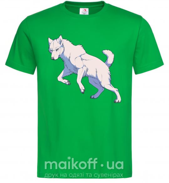 Чоловіча футболка Розовый волк Зелений фото