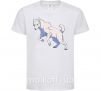 Детская футболка Розовый волк Белый фото