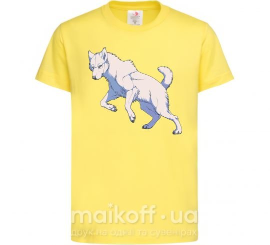Детская футболка Розовый волк Лимонный фото