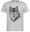 Чоловіча футболка Triangle wolf Сірий фото