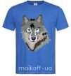 Мужская футболка Triangle wolf Ярко-синий фото