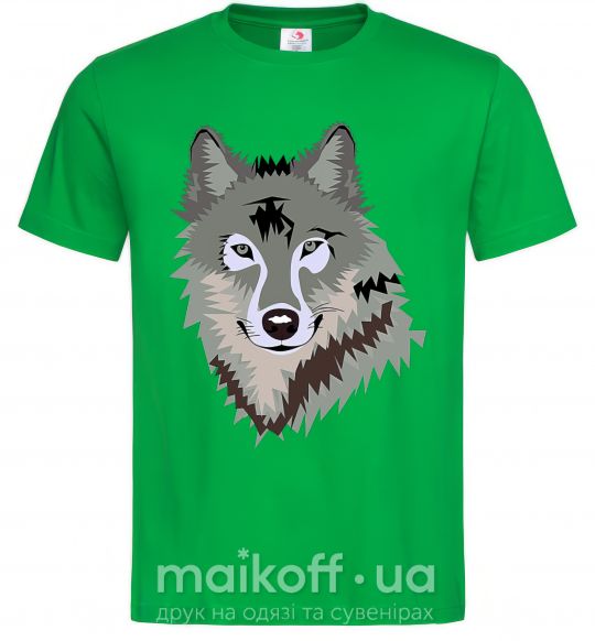 Чоловіча футболка Triangle wolf Зелений фото