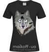 Женская футболка Triangle wolf Черный фото