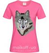 Женская футболка Triangle wolf Ярко-розовый фото