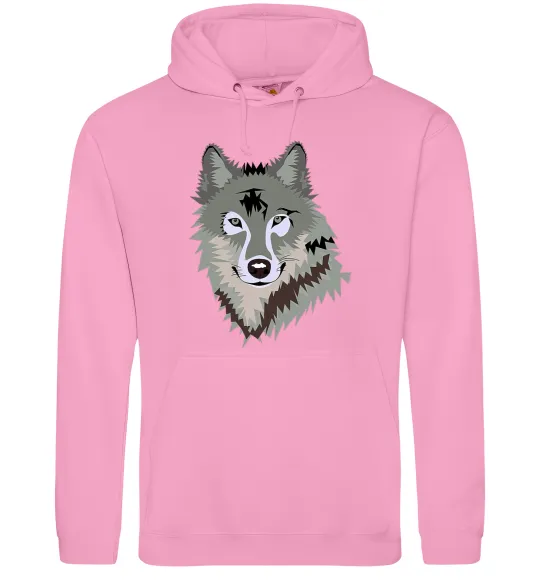 Чоловіча толстовка (худі) Triangle wolf Рожевий фото