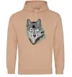 Мужская толстовка (худи) Triangle wolf Песочный Мужская толстовка (худи) Triangle wolf Песочный фото