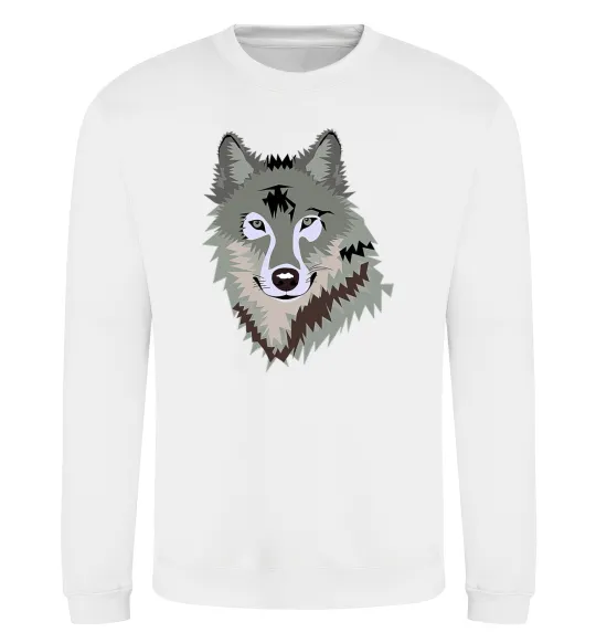 Свитшот Triangle wolf Белый фото