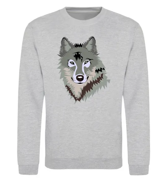 Свитшот Triangle wolf Серый меланж фото