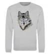 Свитшот Triangle wolf Серый меланж фото