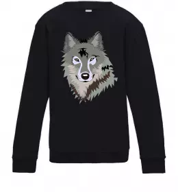 Детский Свитшот Вовк стрибок Черный фото
