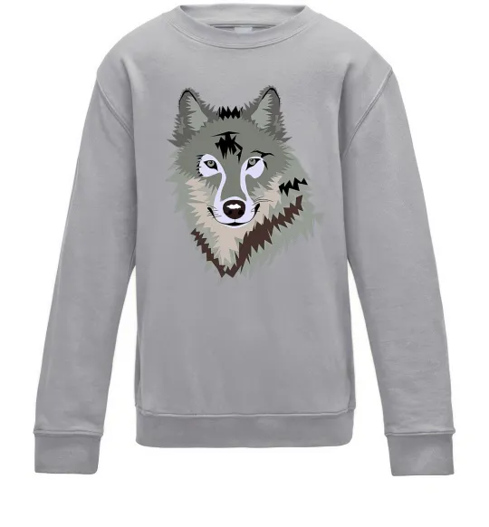 Дитячий світшот Triangle wolf Сірий меланж фото