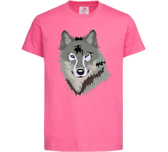 Дитяча футболка Triangle wolf Яскраво-рожевий фото