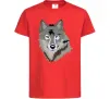 Дитяча футболка Triangle wolf Червоний фото