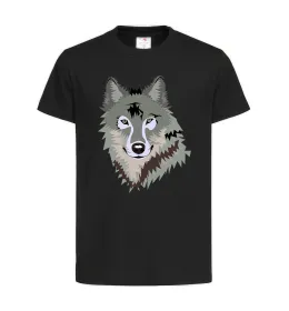Детская футболка Triangle wolf Черный фото