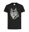 Детская футболка Triangle wolf Черный фото