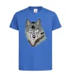 Детская футболка Triangle wolf Ярко-синий фото