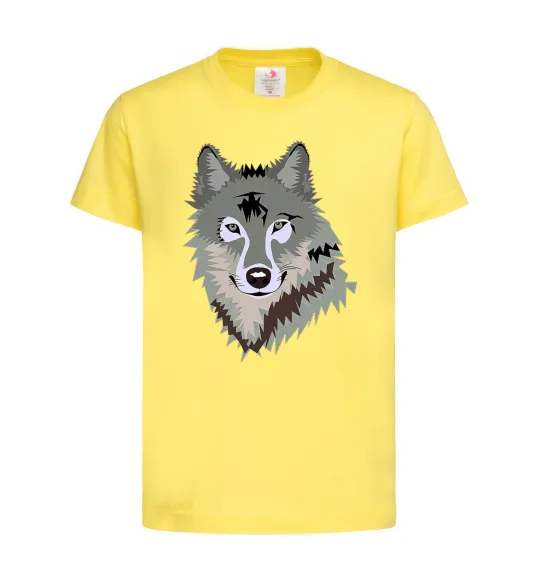 Детская футболка Triangle wolf Лимонный фото