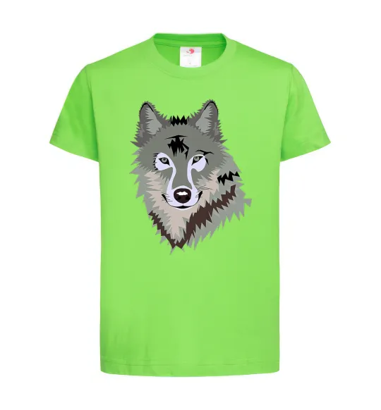 Детская футболка Triangle wolf Лаймовый фото