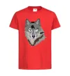 Детская футболка Triangle wolf Красный фото