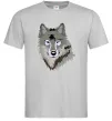 Чоловіча футболка Triangle wolf Сірий фото