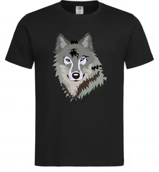 Чоловіча футболка Triangle wolf Чорний фото