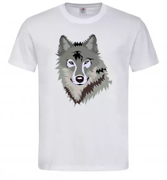 Чоловіча футболка Triangle wolf Білий фото