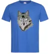 Чоловіча футболка Triangle wolf Яскраво-синій фото